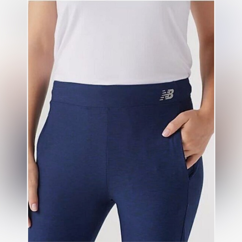 New Balance x Isaac Mizrahi Live Navy Space Dyed Speed Jogger Pants Large - Picture 3 of 11